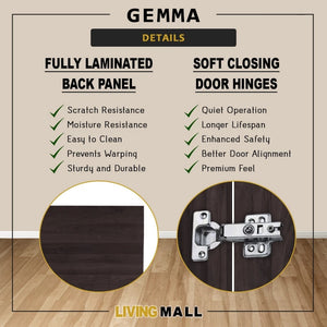 Gemma Shoe Cabinet Soft Closing Fully Laminated Back Panel Thick Particle Board