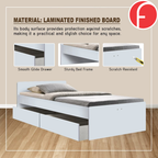 Sobee Single/Super Single Bed with Drawers of Pull-out Bed / Fully Laminated Board