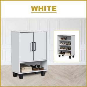Flynn Shoe Cabinet Soft Closing Fully Laminated Back Panel Thick Particle Board