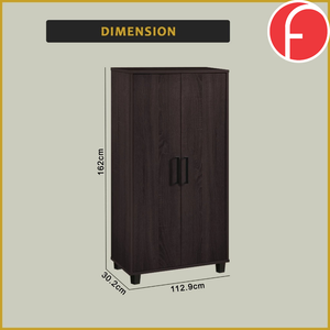 Ishani Shoe Cabinet Soft Closing Fully Laminated Back Panel Thick Particle Board