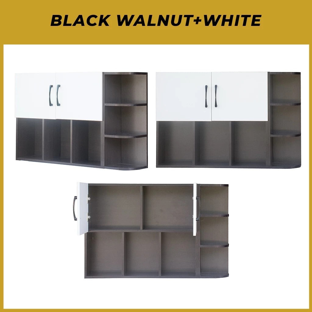Inari Floating Display Shelf hanging Cabinet Laminated Board in 2 Colours