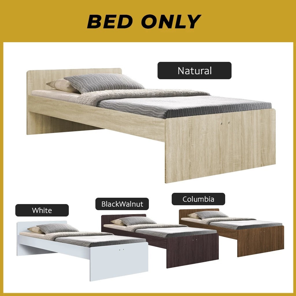 Sobee Single/Super Single Bed with Drawers of Pull-out Bed / Fully Laminated Board