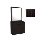 Minna Series Dressing Table With Mirror In Walnut And White Wash (Model L)