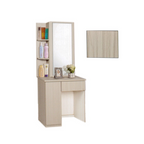 Minna Series Dressing Table With Mirror In Walnut And White Wash(Model K)
