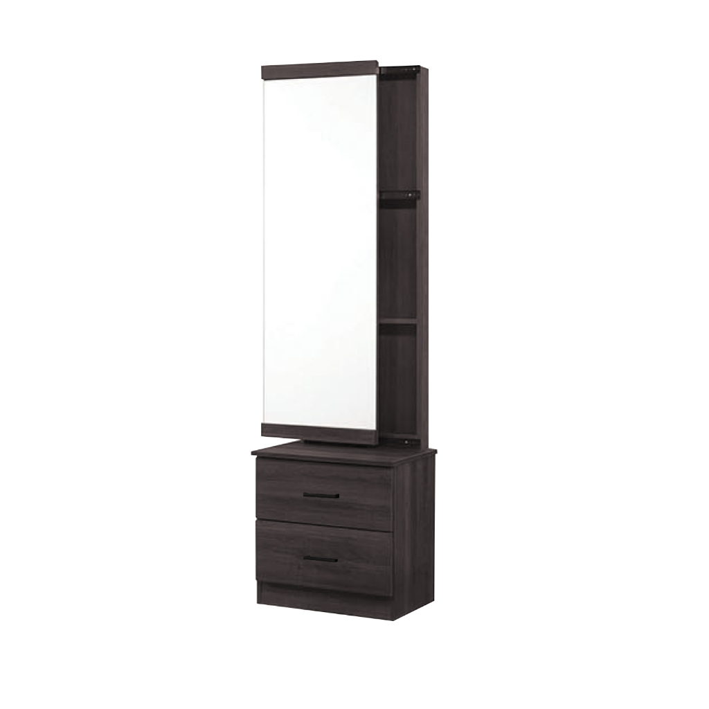 Minna Series Dressing Table With Mirror In Walnut And White Wash (Model F)