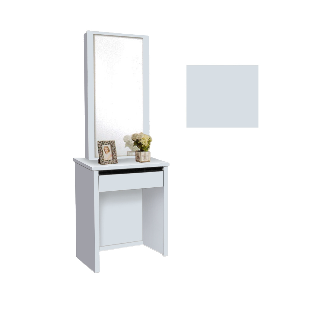 Minna Series Dressing Table With Mirror In Walnut And White Wash (Model G)