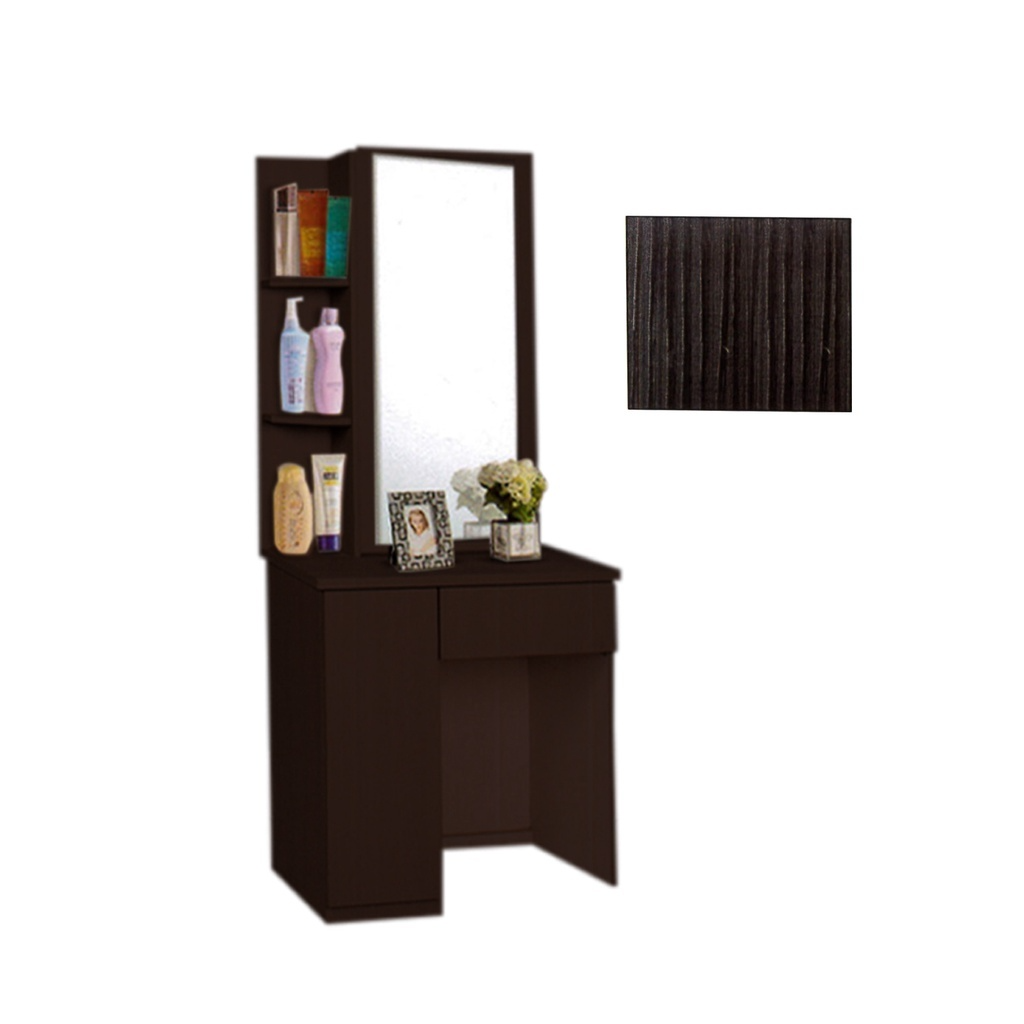 Minna Series Dressing Table With Mirror In Walnut And White Wash(Model K)