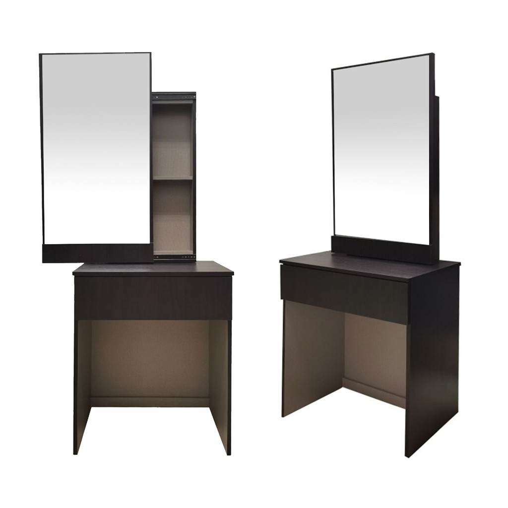 Ritch Dressing Table With Mirror In Walnut And White Wash