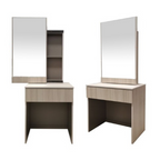 Ritch Dressing Table With Mirror In Walnut And White Wash