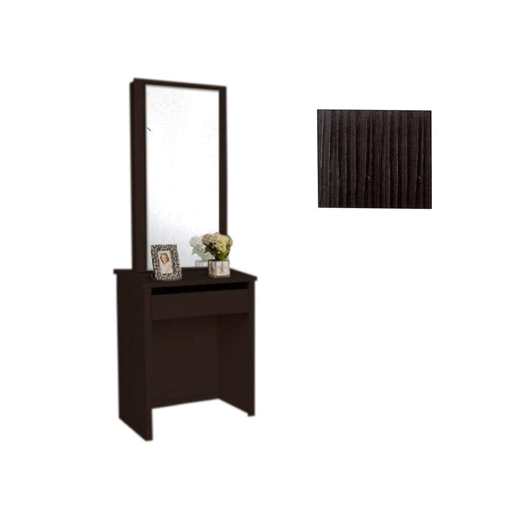 Minna Series Dressing Table With Mirror In Walnut And White Wash (Model G)