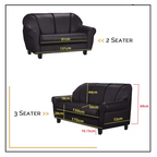 Viola 2/3 Seater Leather Sofa In 6 Colours