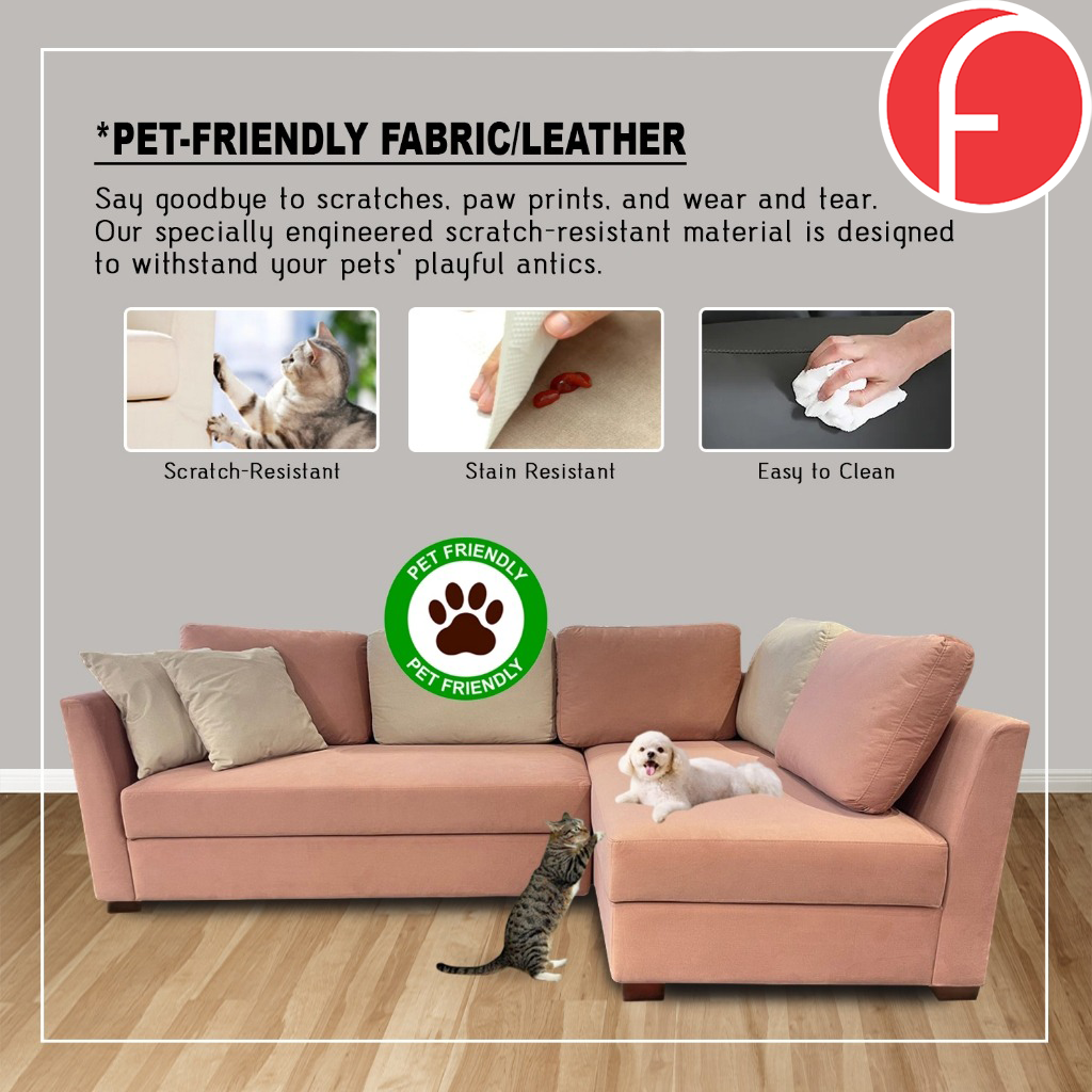 Orson 3-Seater L-Shaped Sofa with Storage High Density Foam w/ PetFriendly Options