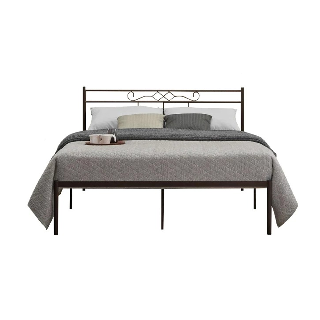 Jude Queen Metal Bed Frame in Copper or White Colour - w/ Mattress Option