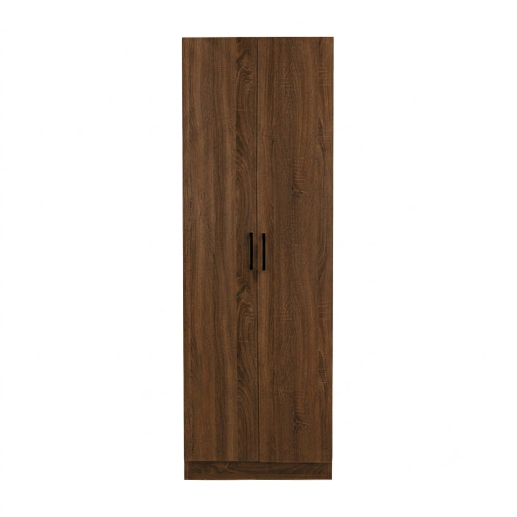 Percy Premium 2 Feet 2 Doors Wardrobe Laminated Back Panel - Free Install