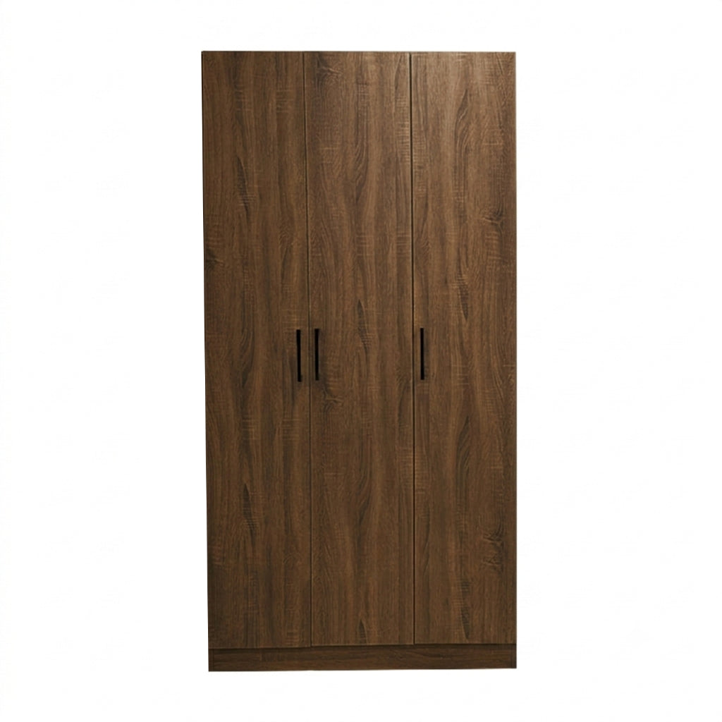 Percy Premium 3 Feet 3 Doors Wardrobe Laminated Back Panel - Free Install