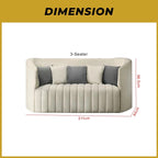 Marvin 2-Seater + 3-Seater Sofa Zigzag Spring in Scratch Resistant Fabric