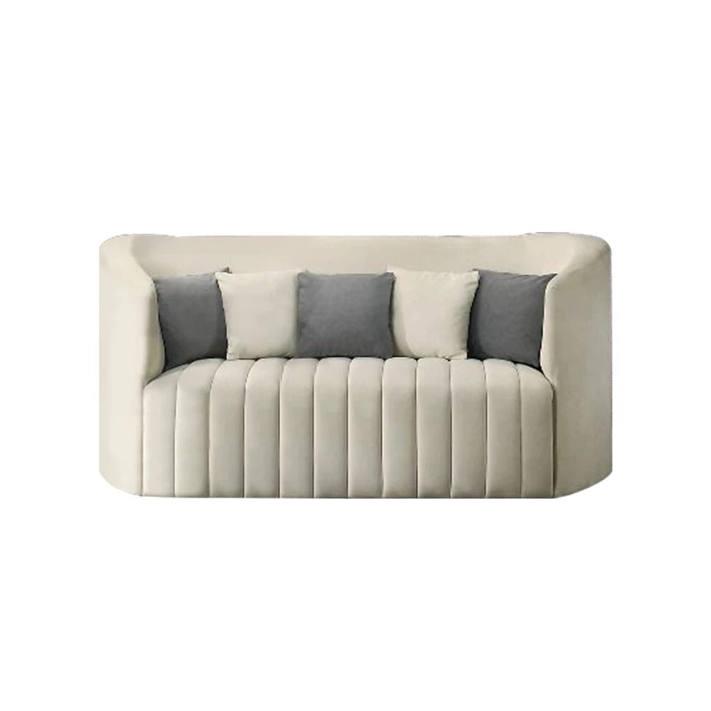 Marvin 2-Seater + 3-Seater Sofa Zigzag Spring in Scratch Resistant Fabric