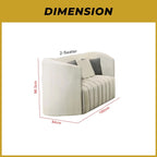 Marvin 2-Seater + 3-Seater Sofa Zigzag Spring in Scratch Resistant Fabric