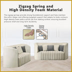 Marvin 2-Seater + 3-Seater Sofa Zigzag Spring in Scratch Resistant Fabric