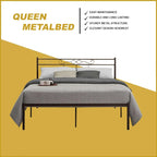 Jude Queen Metal Bed Frame in Copper or White Colour - w/ Mattress Option