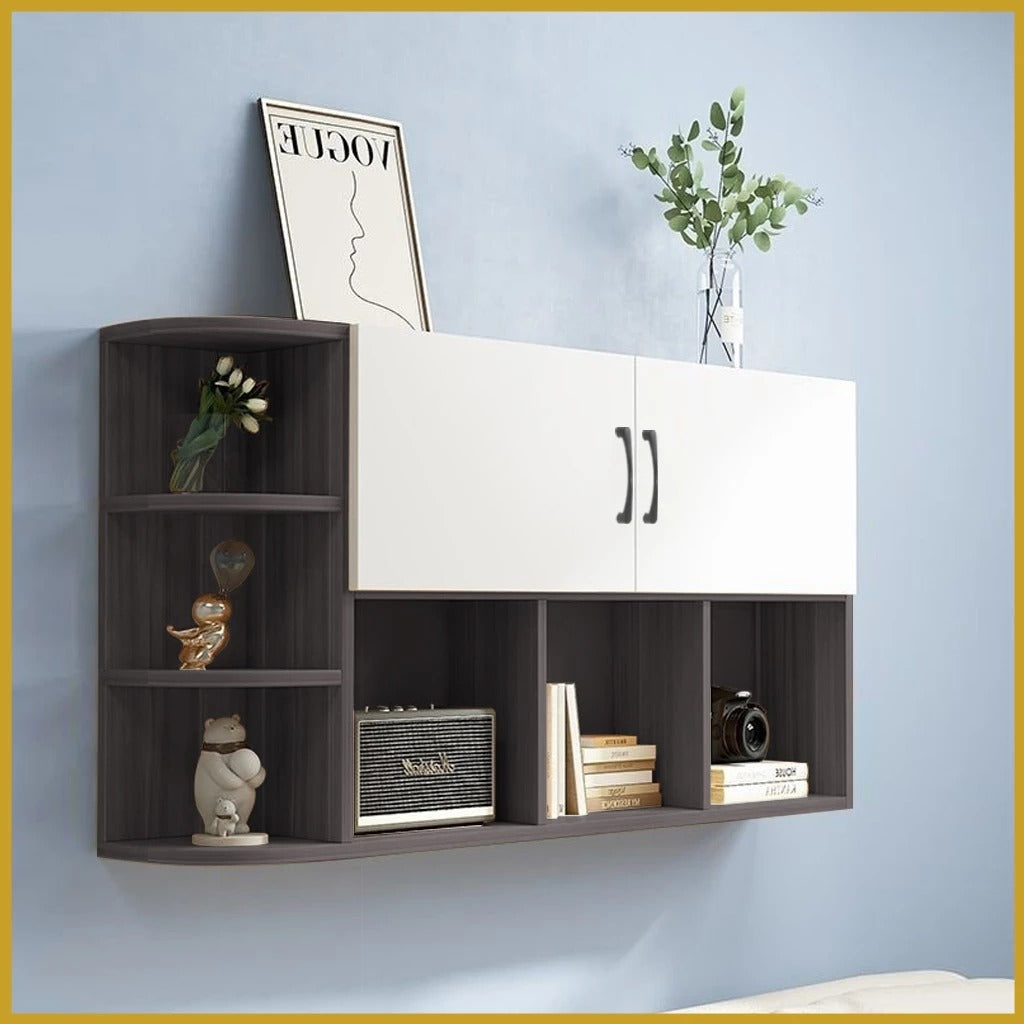 Inari Floating Display Shelf hanging Cabinet Laminated Board in 2 Colours