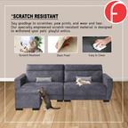 Noah 4 Seater Sofa with Stool High Density Foam w/ Pet Friendly Options