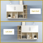 Inari Floating Display Shelf hanging Cabinet Laminated Board in 2 Colours