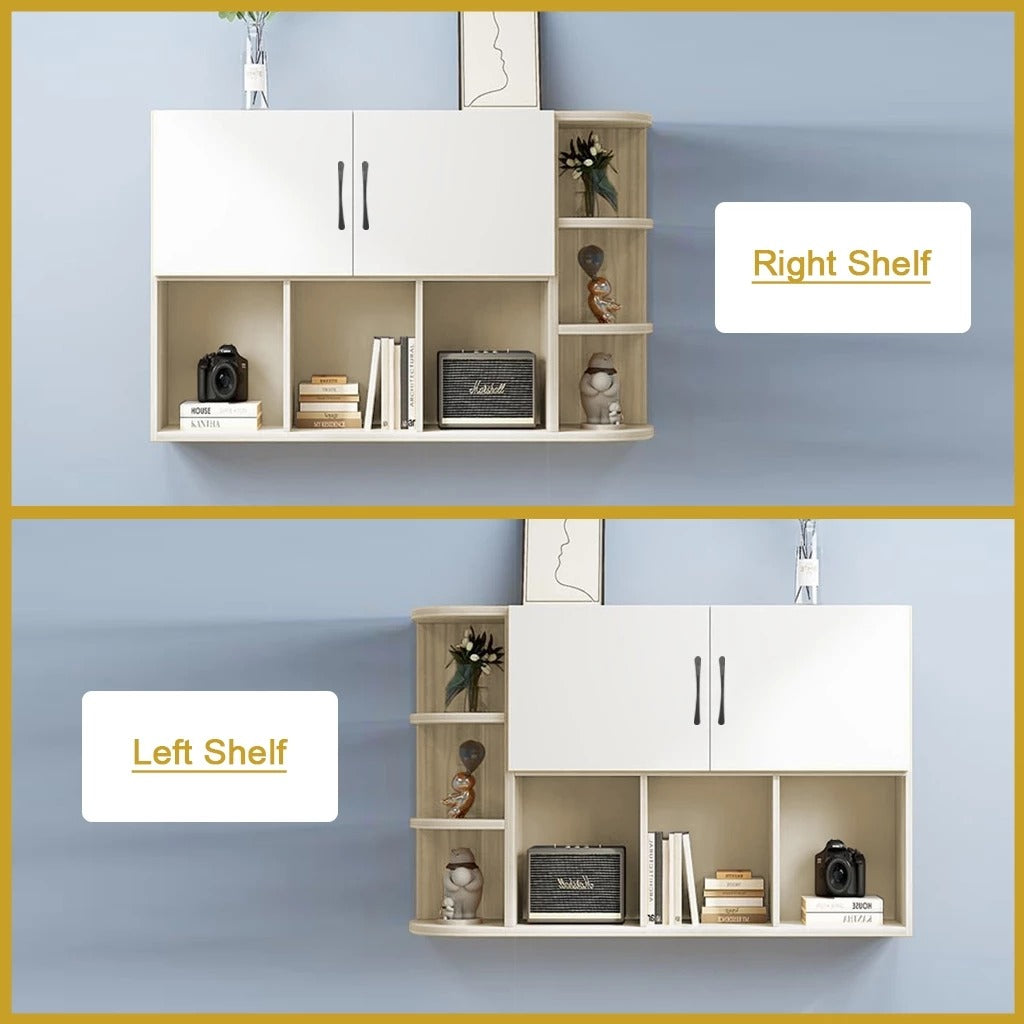Inari Floating Display Shelf hanging Cabinet Laminated Board in 2 Colours