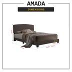 Amada F Queen Size Bed Frame Upholstered Tufted Platform Bed w/ Mattress Option
