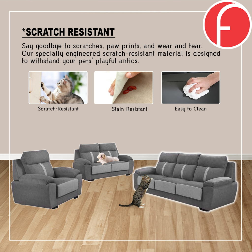 Cormac 1/2/3-Seater High Back Sofa 47 Colour - w/ PetFriendly Fabric/Leather Option