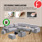 Silas Corner Set Sofa Pocket Spring in 47 Colour - w/ PetFriendly Fabric Option