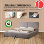 Milly PLatform Bed Frame All Sizes Available - w/ PetFriendly Scratch-resistant Option