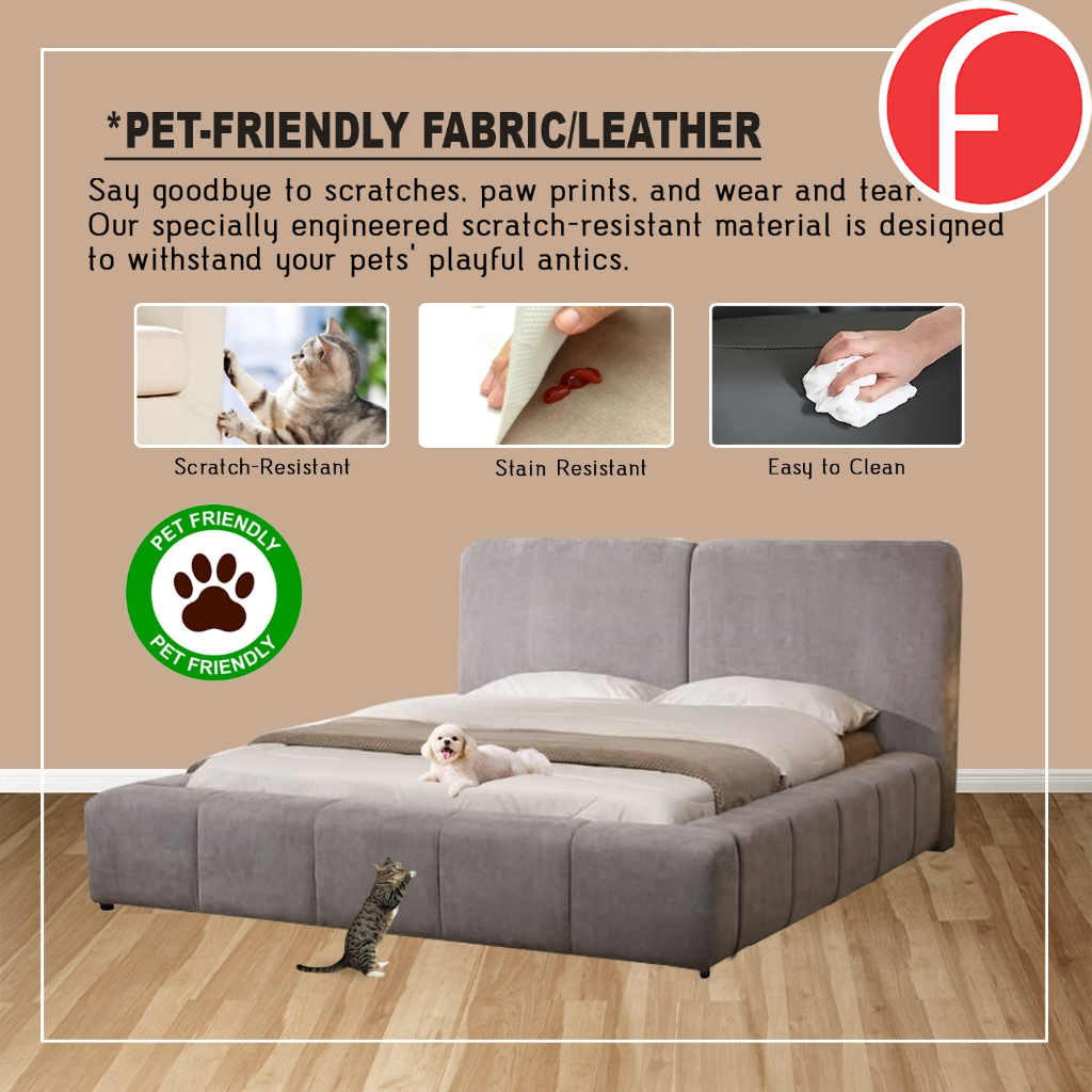 Milly PLatform Bed Frame All Sizes Available - w/ PetFriendly Scratch-resistant Option