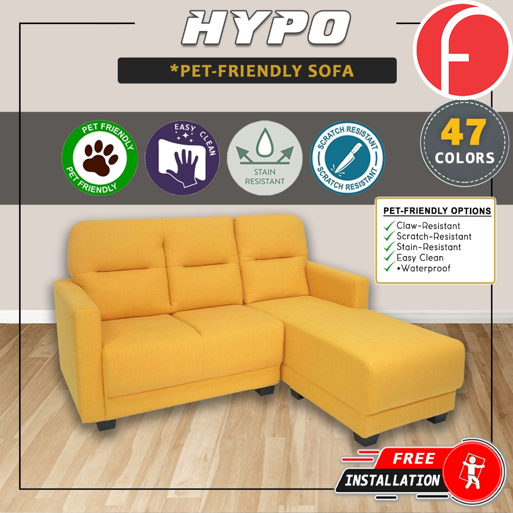 Hypo Sofa Set in 47 Colour -w/ PetFriendly Fabric/Leather