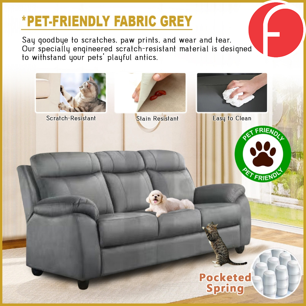 Annie 1-Seater Recliner and 2/3-Seater Sofa - P.U. Leather or PetFriendly Option
