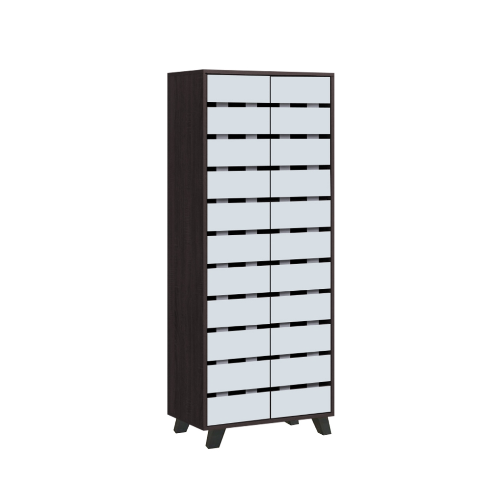 Lumi 8 Tier Premium Shoe Cabinet Soft Closing Fully Laminated Back Panel in 3 Colours