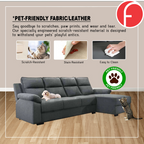 Rehan 4 Seater High Back L-Shaped Sofa in 47 Colour - w/ Pet Friendly Fabric/Leather