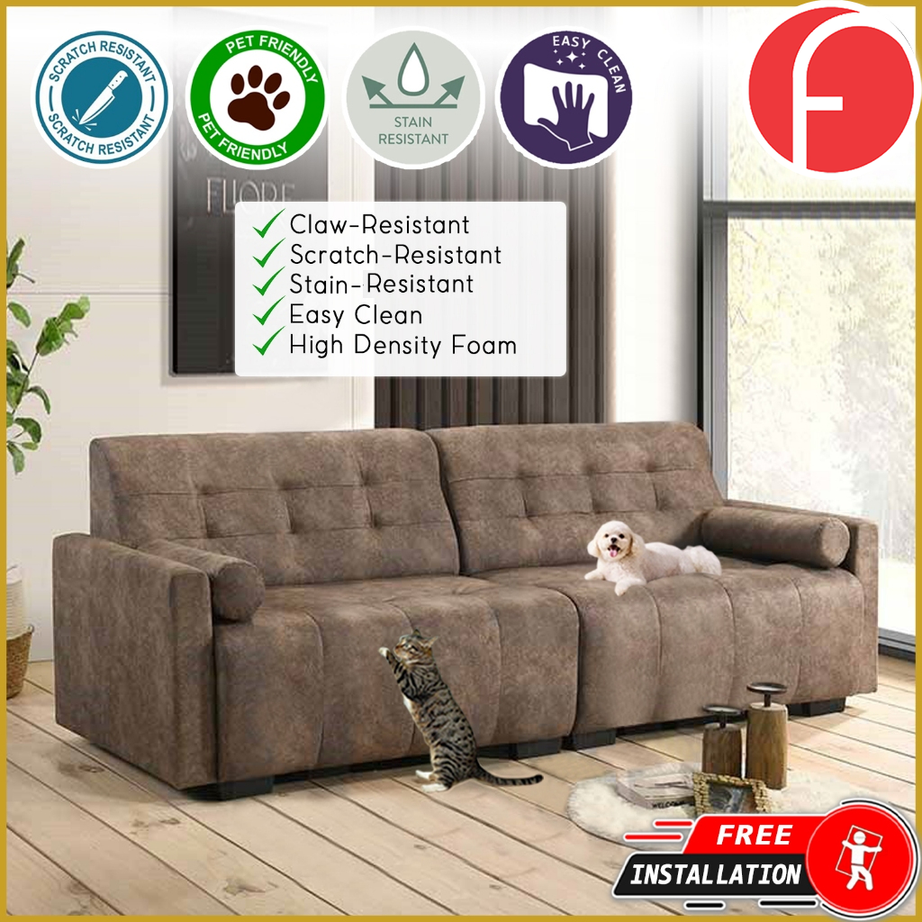 Oriana 4-Seater Sofa Durable Scratch-Resist Material w/ PetFriendly Option