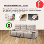 Dally High Back 2-Seater/3-Seater Sofa - w/ Pet Friendly Scratch Resistant Material Options