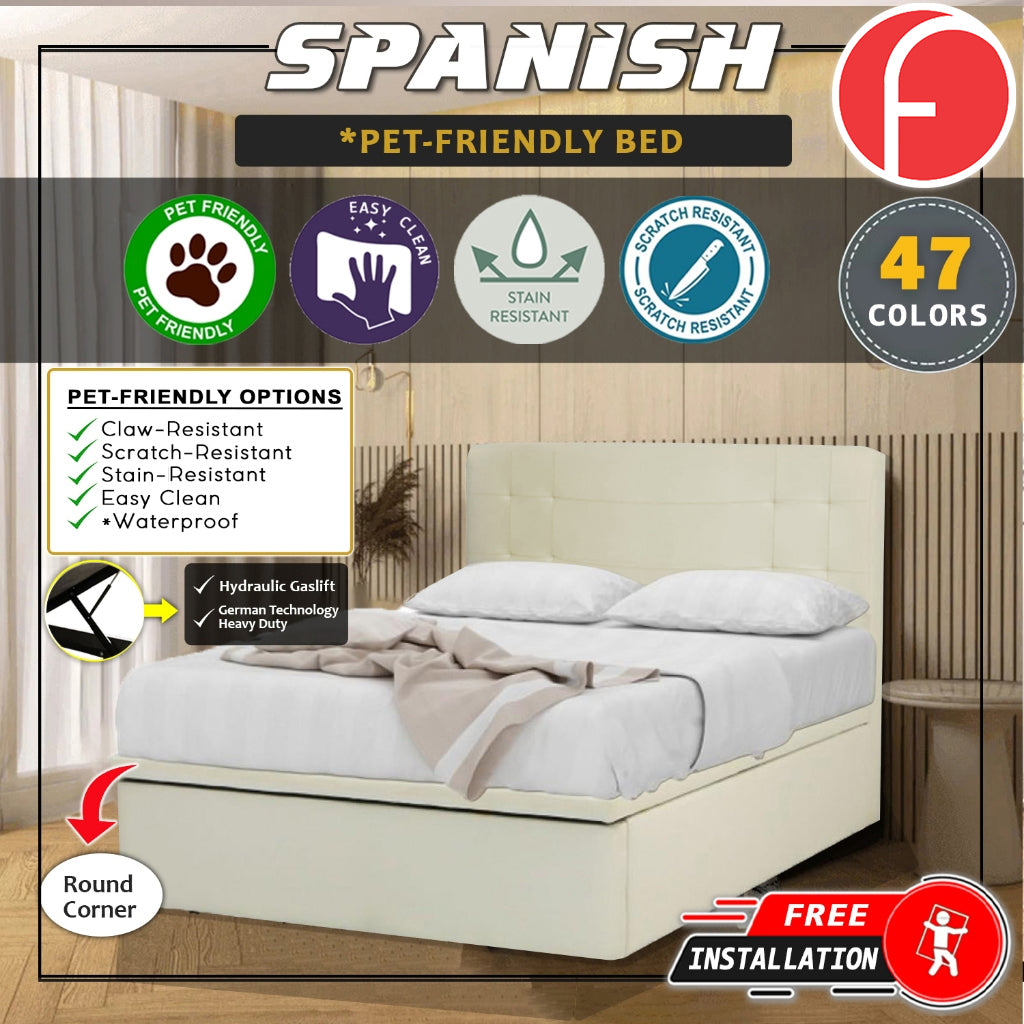 Spanish 14"/16"/18" SBD Storage Bed PetFriendly Scratch-resist w/ Mattress - All Size