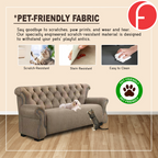 Aina 1/2/3 Seater Sofa Set PetFriendly Scratch-Resist Fabric in Grey or Brown Colour