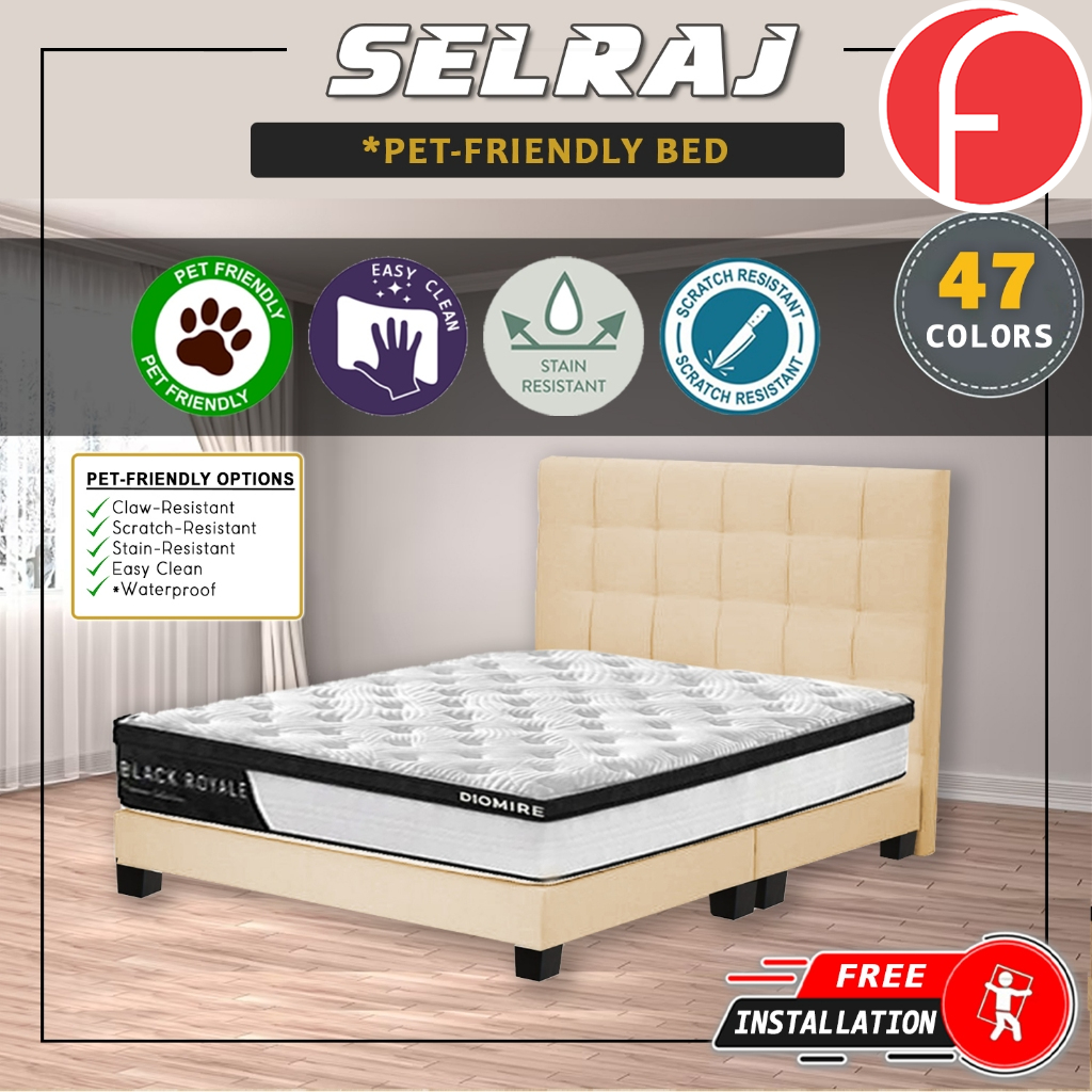 Selraj Bed Frame With 4 Inches Plastic Legs w/ PetFriendly Option/ All Sizes