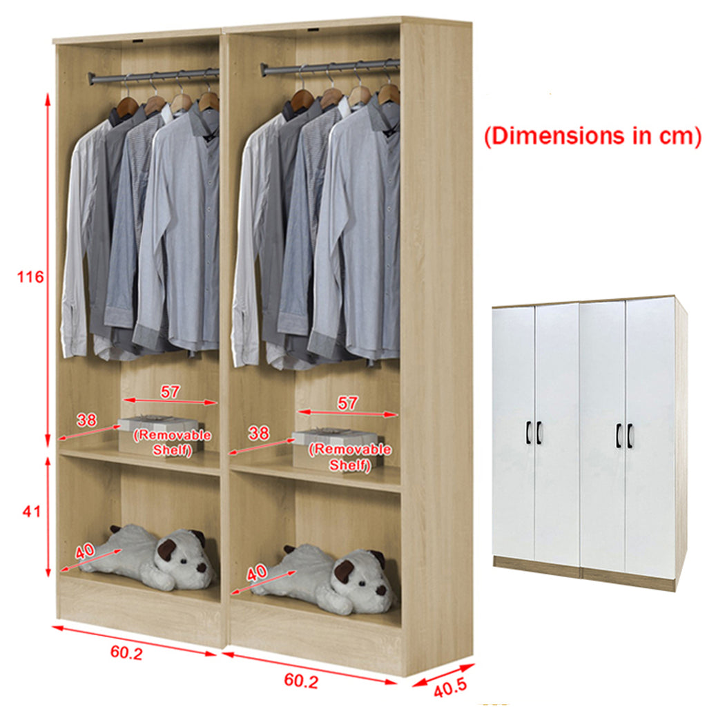 Toluca Bedroom Set Series 8 Includes Wardrobe/Bed Frame/Mattress In Queen And King Size.Free Installation