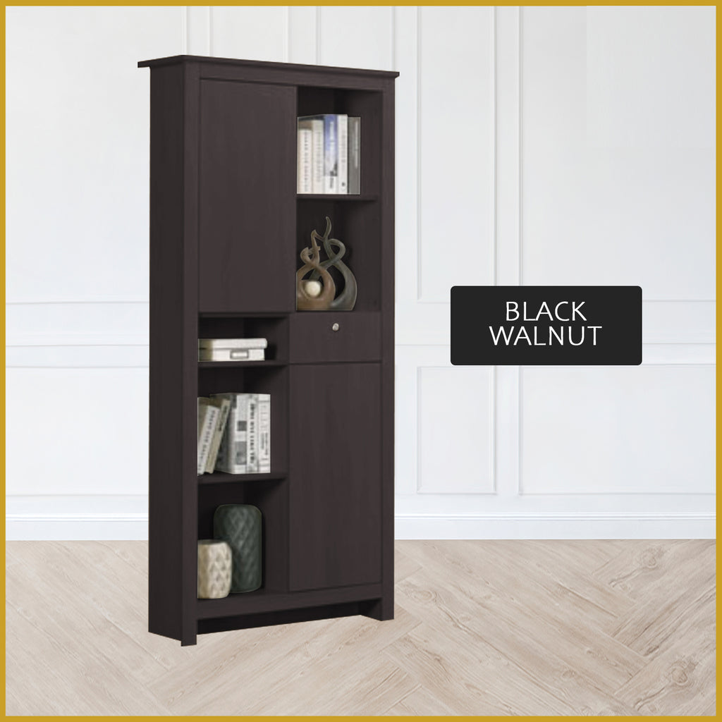 Rimma Series Display Cabinet Book Shelves CARB-P2 Certified Board in 3 Colours