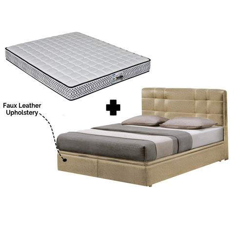 Image of Miki Storage Bed SBD 12" With Optional 7" Inner Spring / 10" Pocket Spring Mattress Add On In Single, Super Single, Queen, and King Size