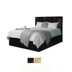 Marie Storage Bed Frame Linen Fabric/Faux Leather with 5 Mattress Options
