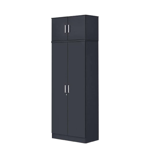 Image of BERLIN Tall Series 2 Doors Soft Closing Wardrobe & Top Cabinet in 6 Colours