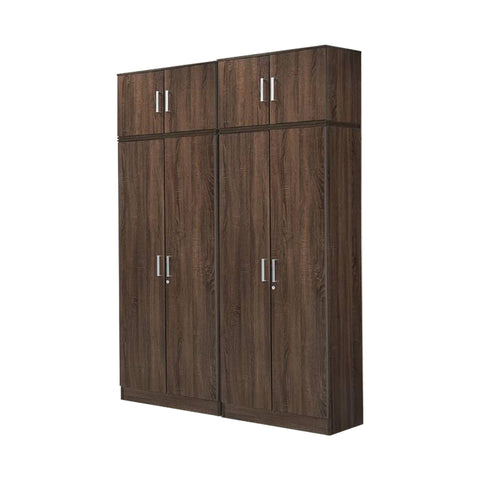 Image of BERLIN Tall Series 4 Doors Soft Closing Wardrobe & Top Cabinet in 6 Colours
