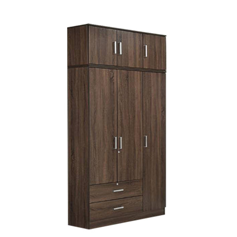 Image of BERLIN Tall Series 3 Doors Soft Closing Wardrobe with Drawers & Top Cabinet in 6 Colours