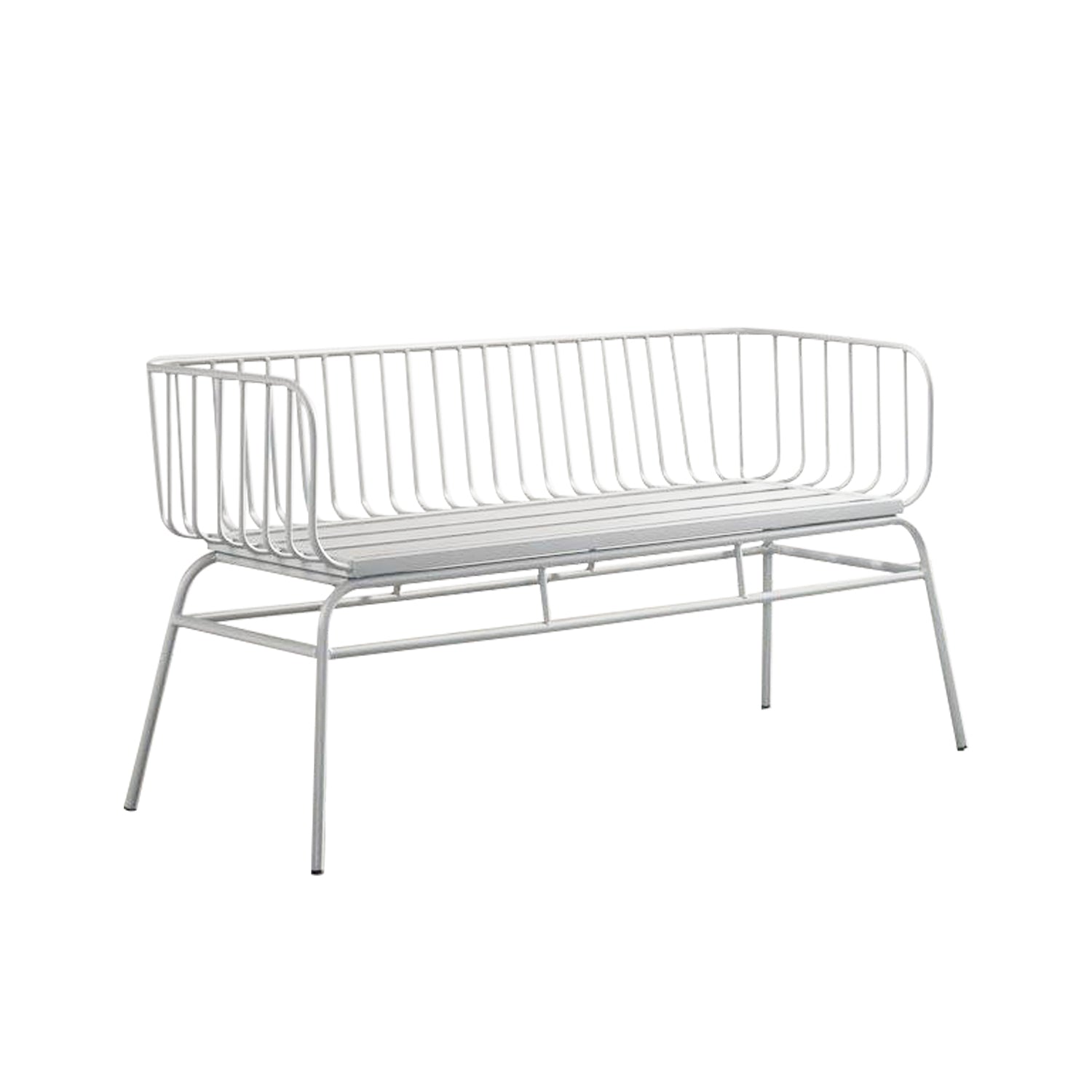 Maeve Series Top Quality Metal Bench in Black and White Color